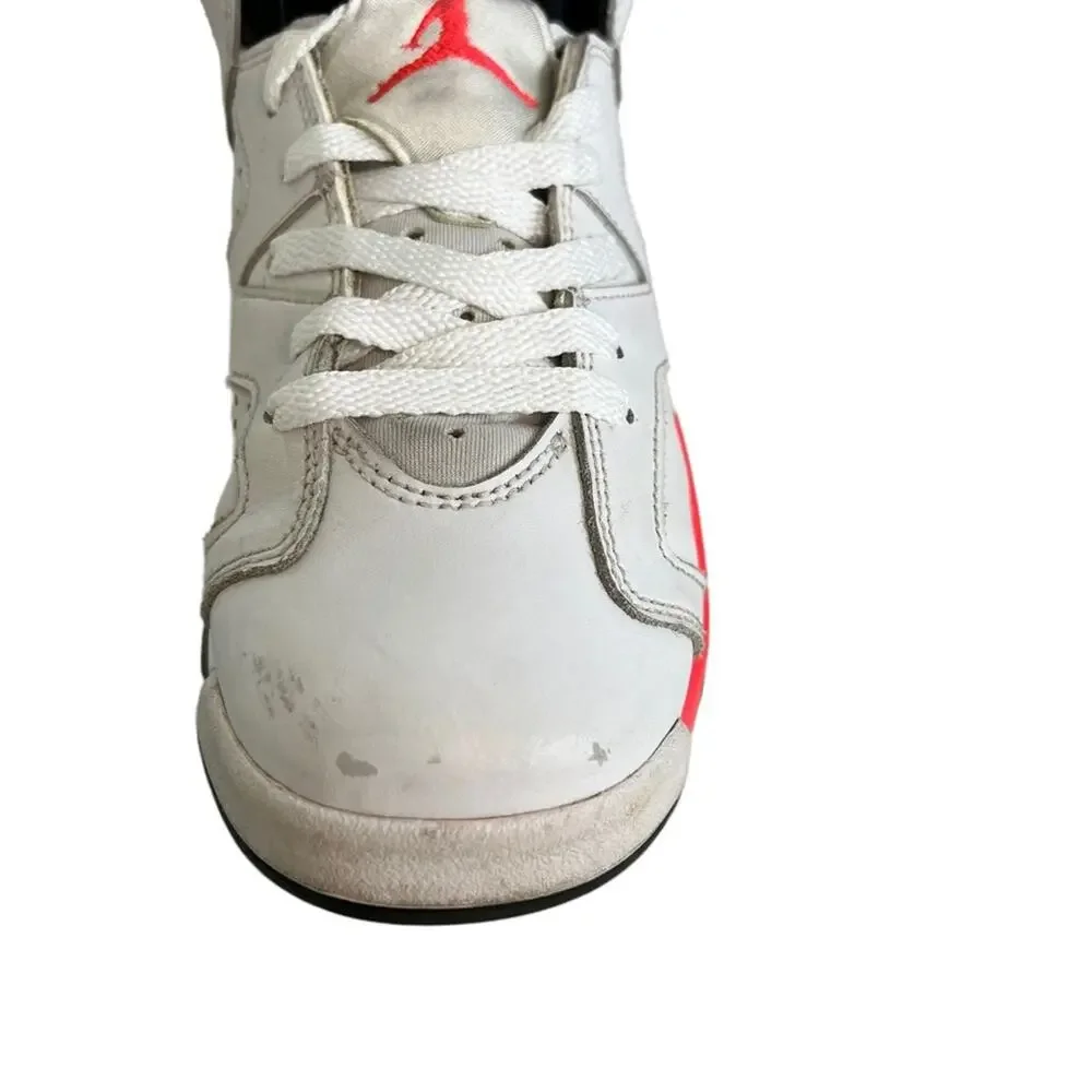 Nike Air Jordan Sneakers VI 6 White Infrared Retro 2014 384665-123 Sz 5.5Y Shoe